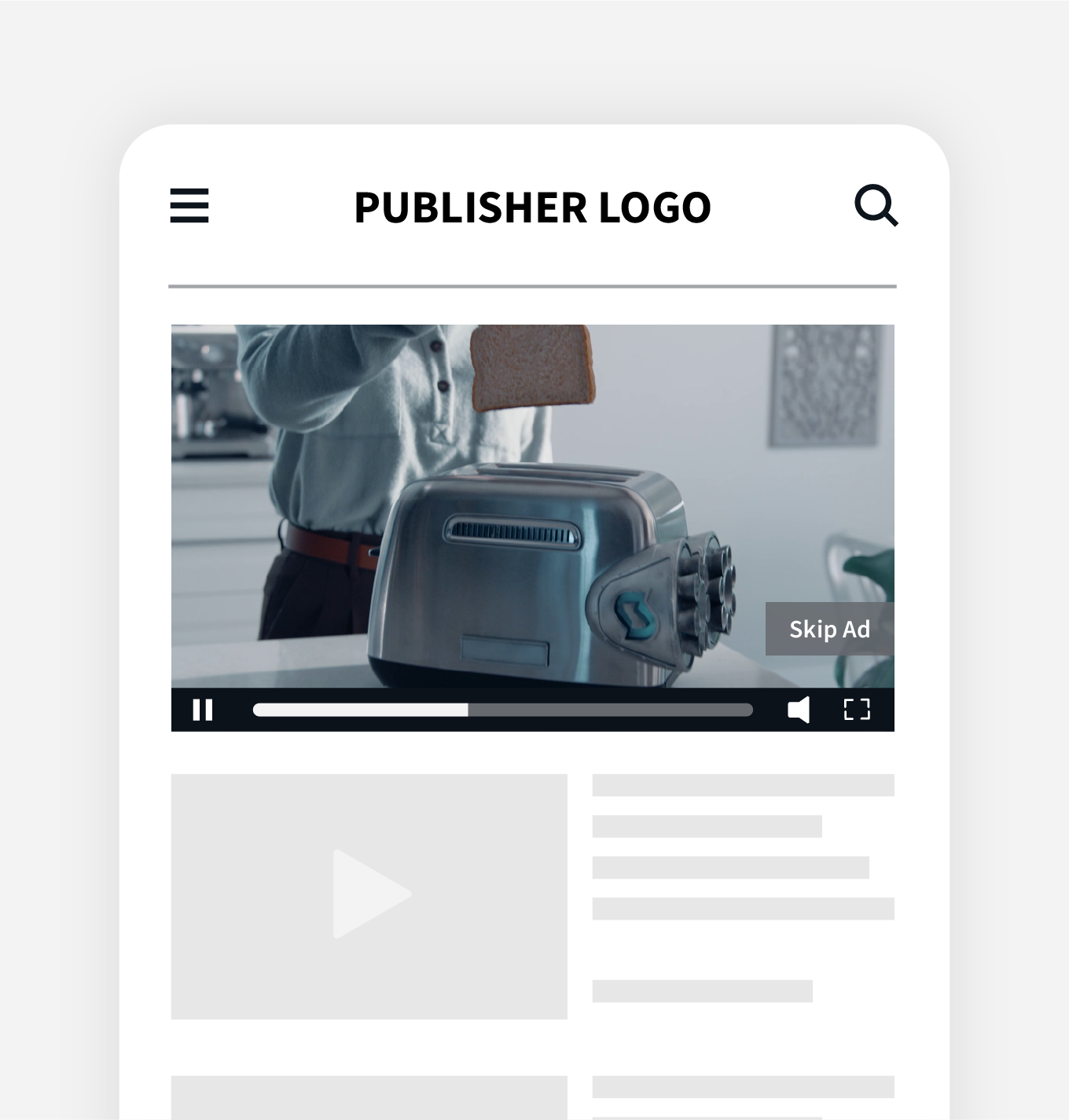 Illustrative example of an in-stream programmatic video ad for StackAdapt