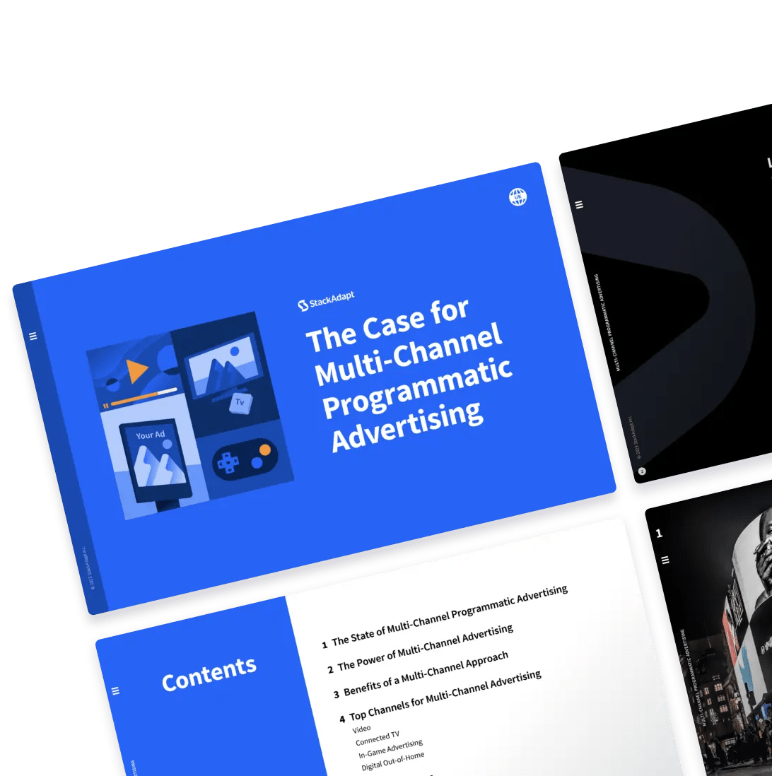Cover design for StackAdapt and Ad Perceptions' Case for Multi-Channel Programmatic Advertising report