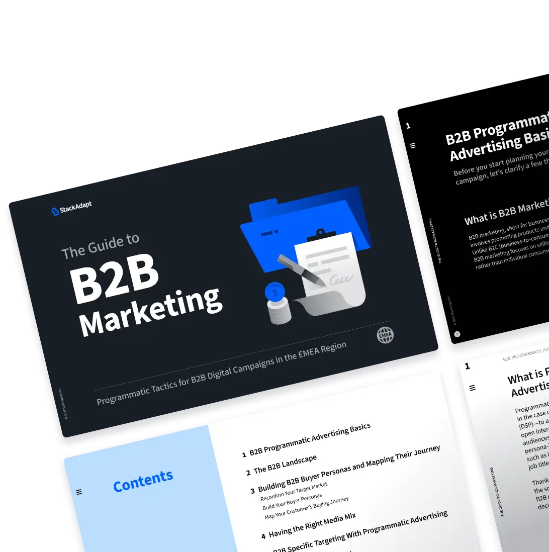 Cover design for the "Guide to B2B Marketing in the EMEA Region"