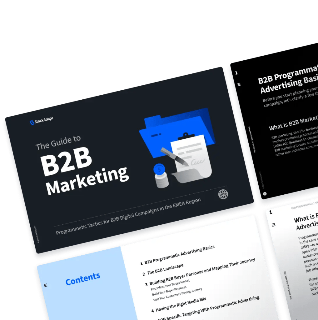 Cover design for the "Guide to B2B Marketing in the EMEA Region"
