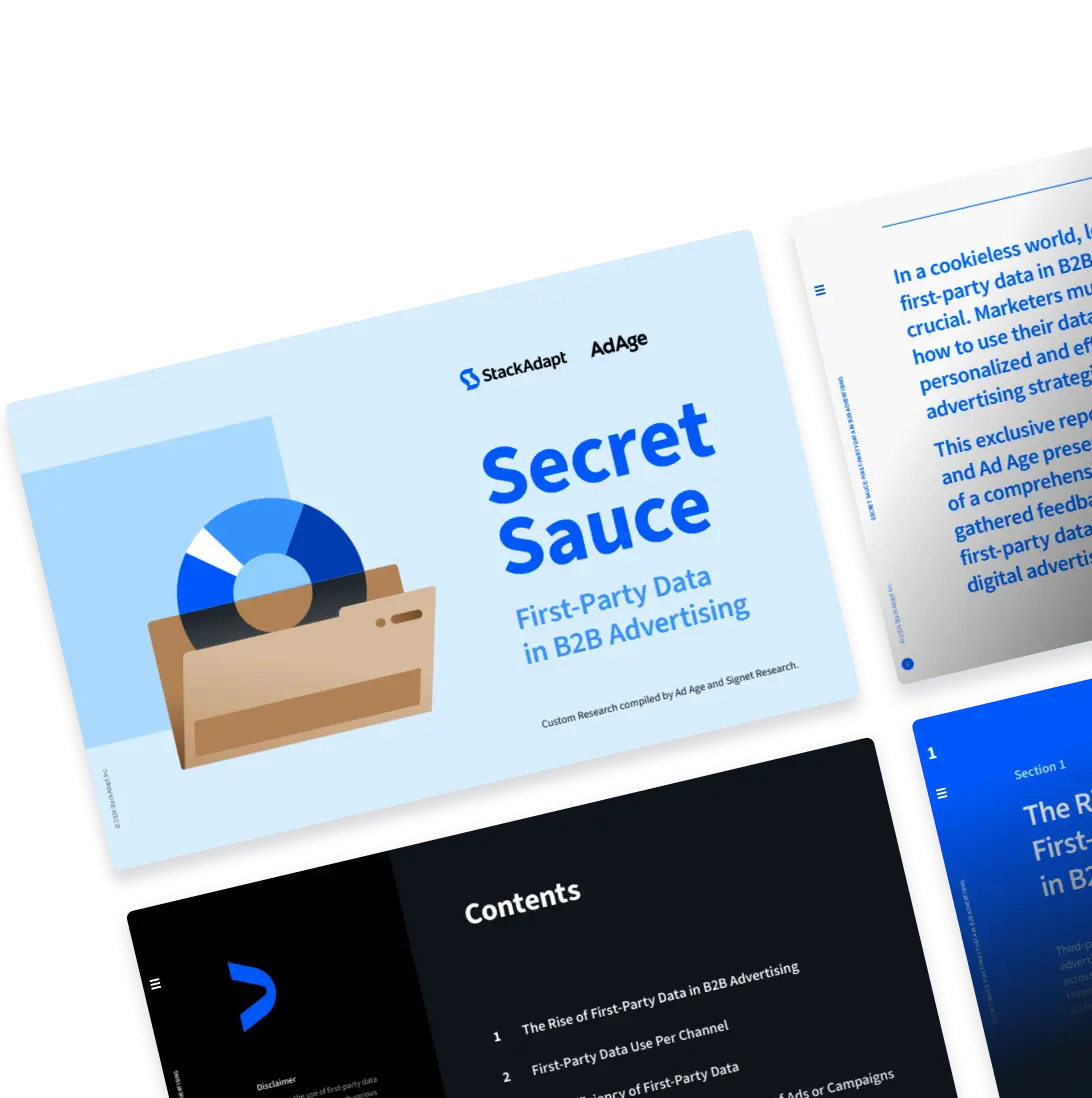 Cover image for StackAdapt's First-Party Data in B2B Advertising report