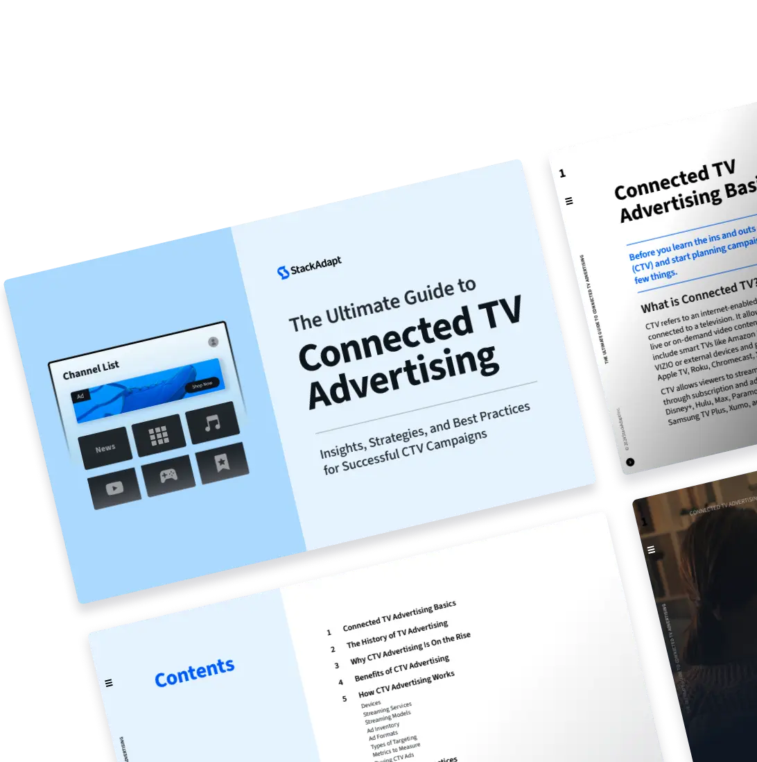 Cover illustration for StackAdapt's guide to connected TV advertising