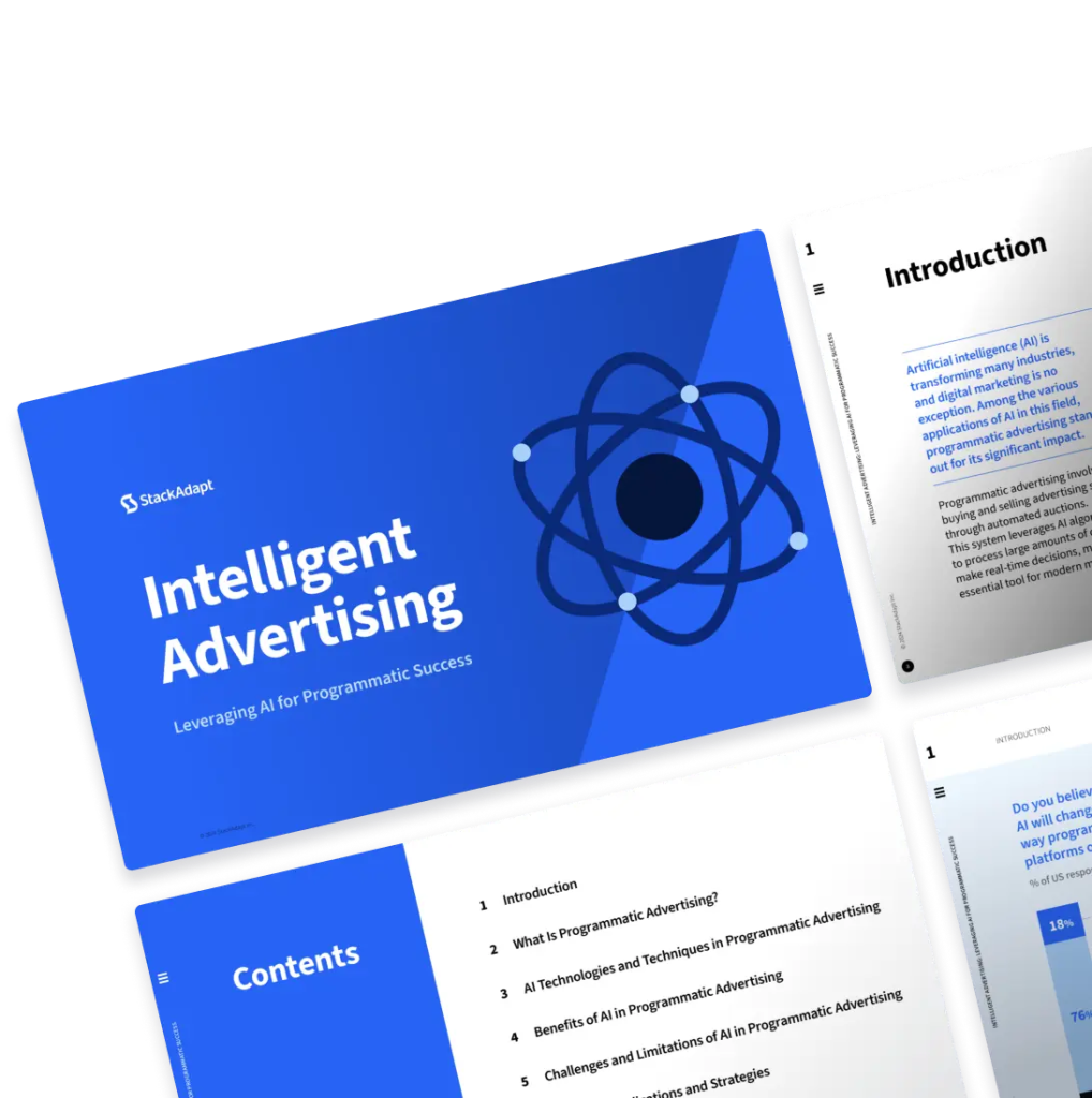 Cover of StackAdapt's guide to AI and programmatic advertising.