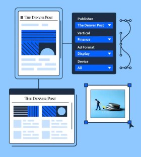 Illustration of an ad campaign with multiple display options.