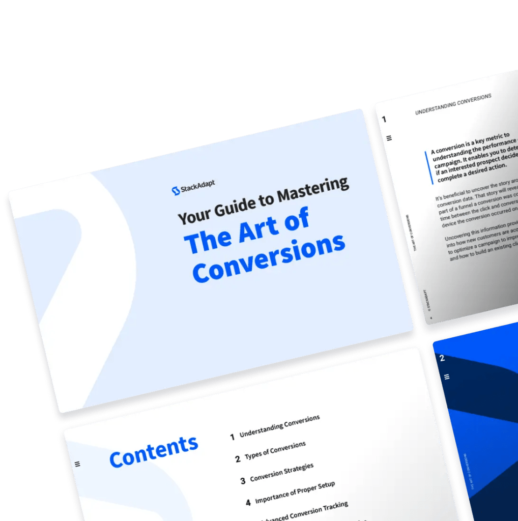 Cover design for StackAdapt's guide to conversion strategy
