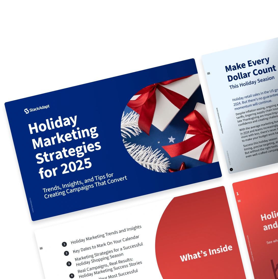 Cover for StackAdapt's Holiday Marketing Strategies for 2025 guide