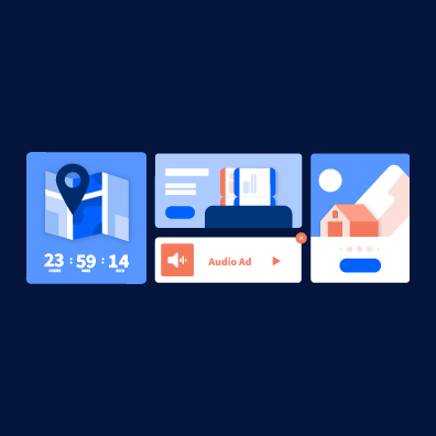 Illustrative graphic of digital advertising targeting techniques and channels