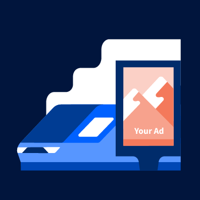 Illustrative example of a digital out-of-home ad on display screen