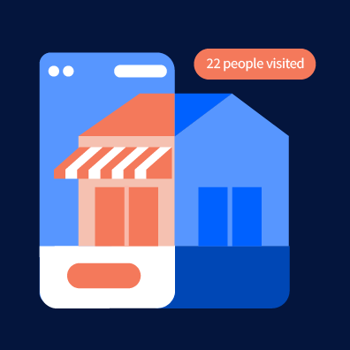 Illustrative graphic of foot traffic attribution